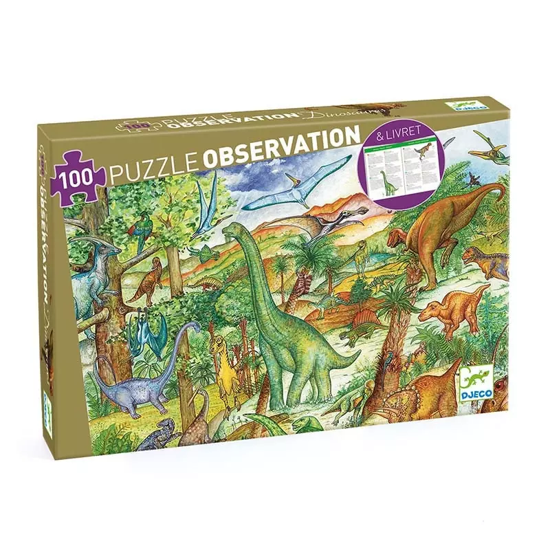 Puzzle observation Dinosaures, Djeco