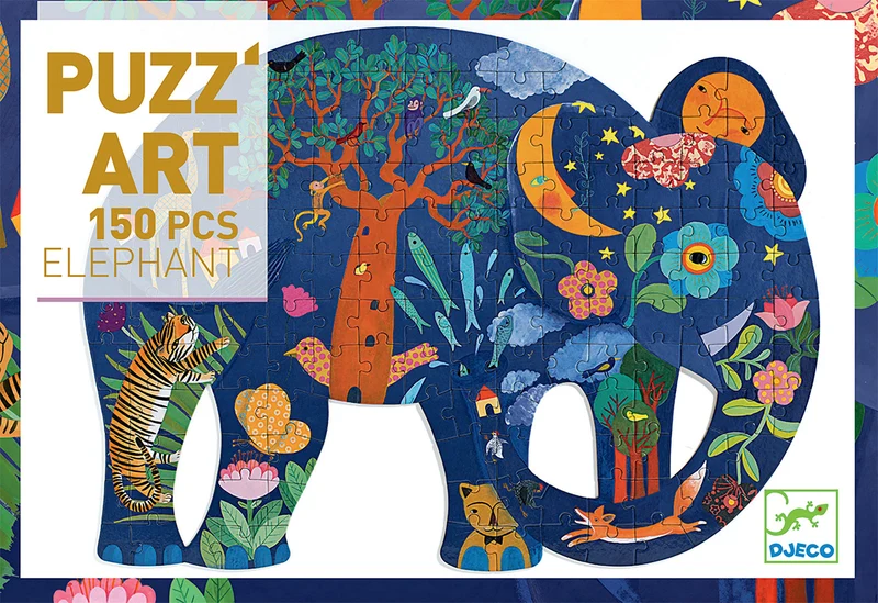 Puzz’art Éléphant 150 pièces, Djeco